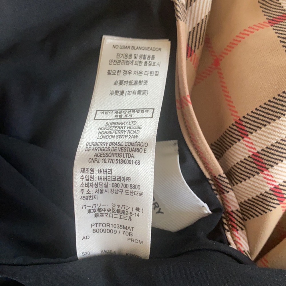 (Sold)Burberry Delia one piece check print Medium M - Picture 11 of 11
